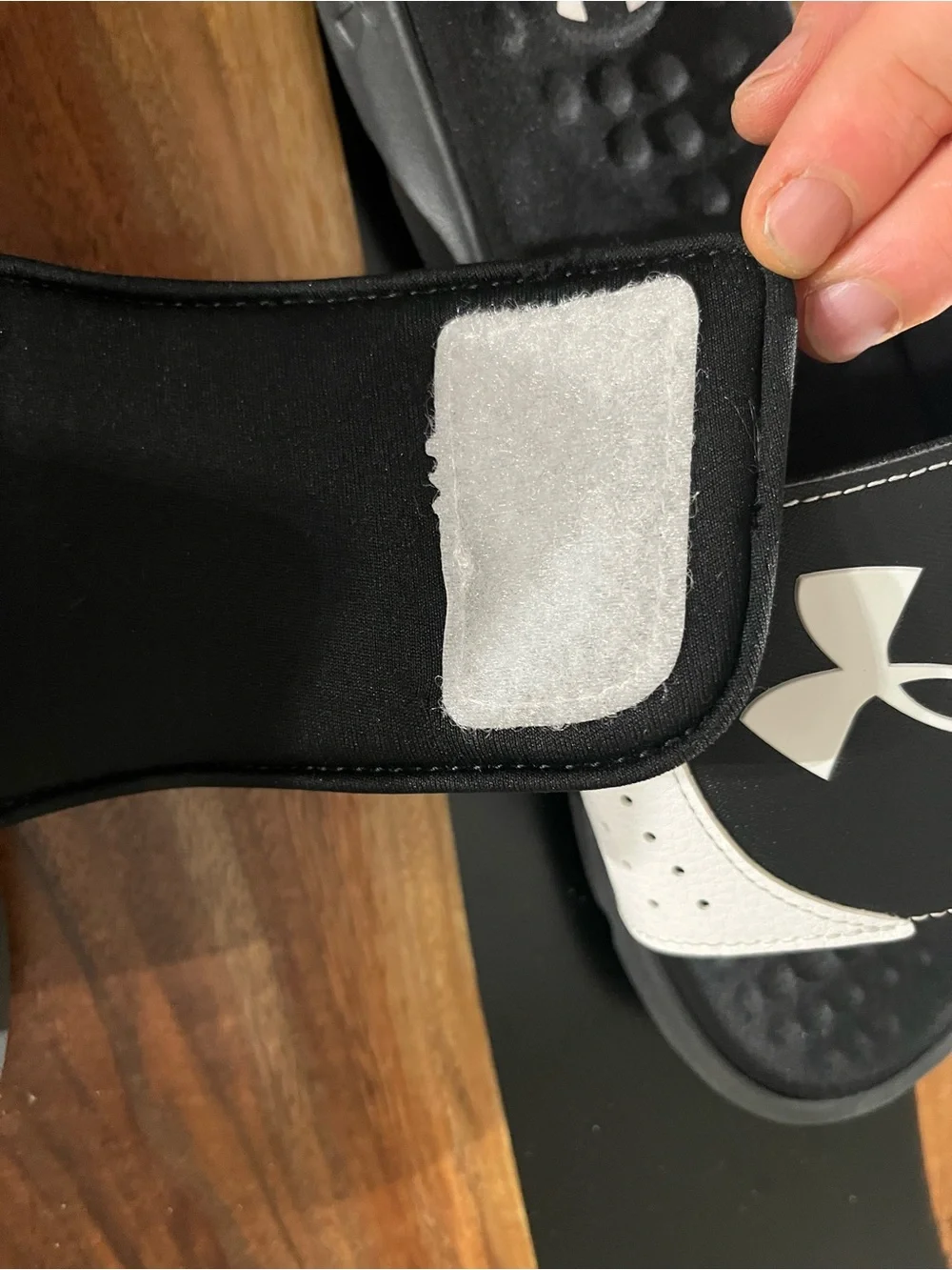 Under Armour Mens Ignite Select Slides Black White Size 9 Memory Foam Sandals